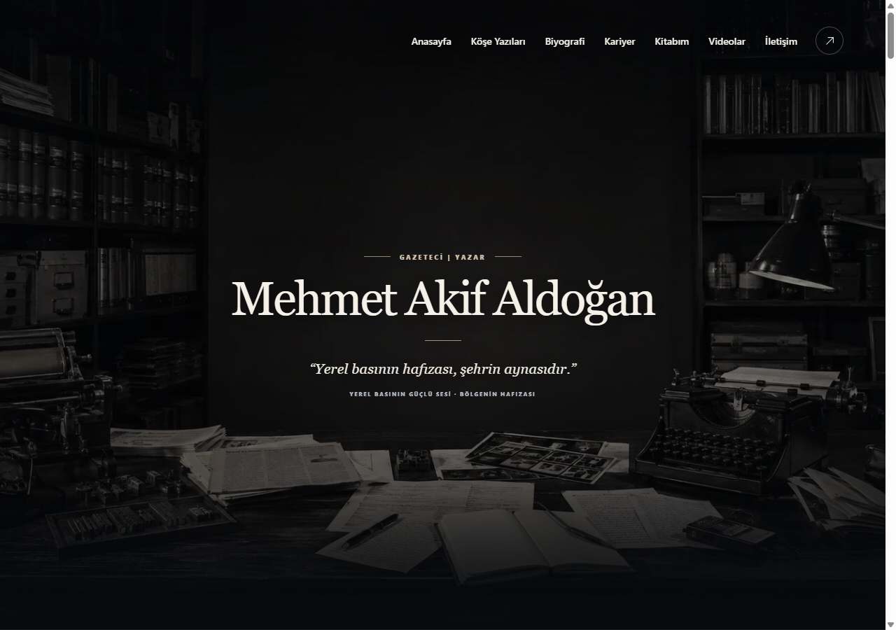 Mehmet Akif Aldoğan web sitesi önizlemesi