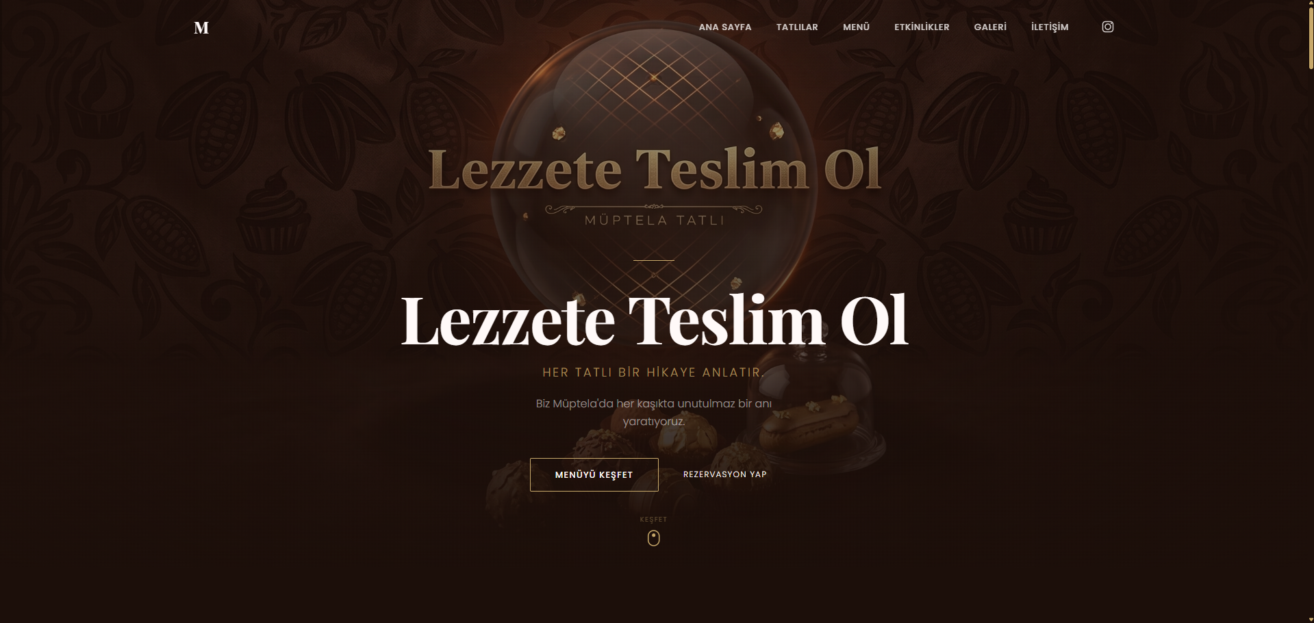 Müptela Tatlı web sitesi önizlemesi